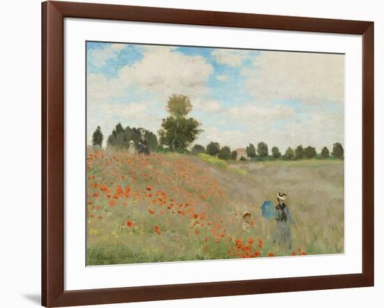 Poppy Field, Near Argenteuil, c.1873-Claude Monet-Framed Art Print