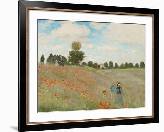 Poppy Field, Near Argenteuil, c.1873-Claude Monet-Framed Art Print