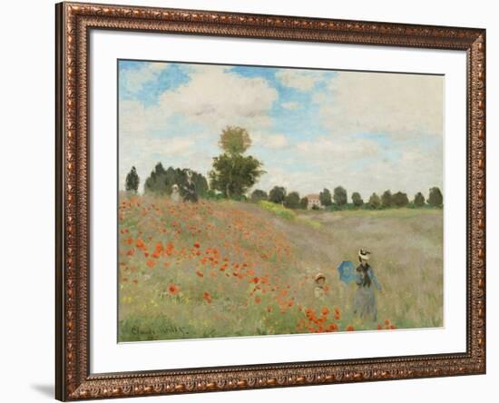 Poppy Field, Near Argenteuil, c.1873-Claude Monet-Framed Art Print