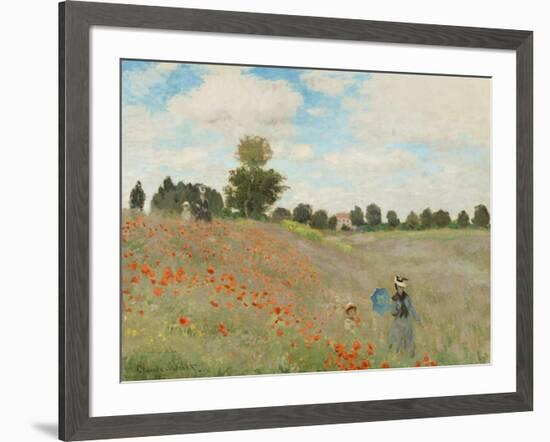 Poppy Field, Near Argenteuil, c.1873-Claude Monet-Framed Art Print