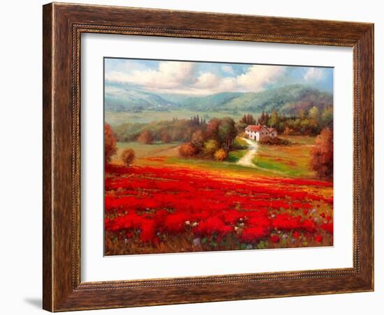 Poppy Fields Afar-Marino-Framed Art Print