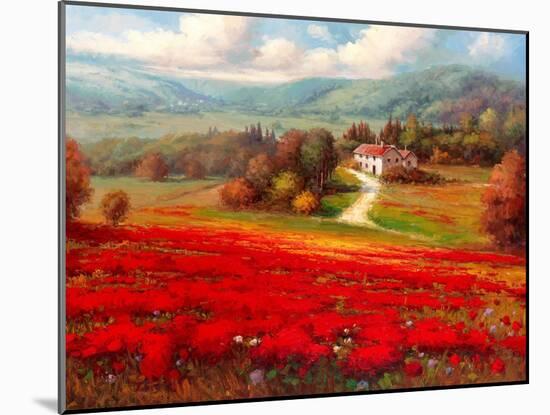 Poppy Fields Afar-Marino-Mounted Art Print
