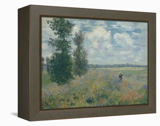 Poppy Fields near Argenteuil, 1875-Claude Monet-Framed Premier Image Canvas