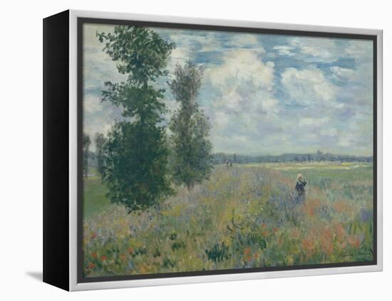 Poppy Fields near Argenteuil, 1875-Claude Monet-Framed Premier Image Canvas