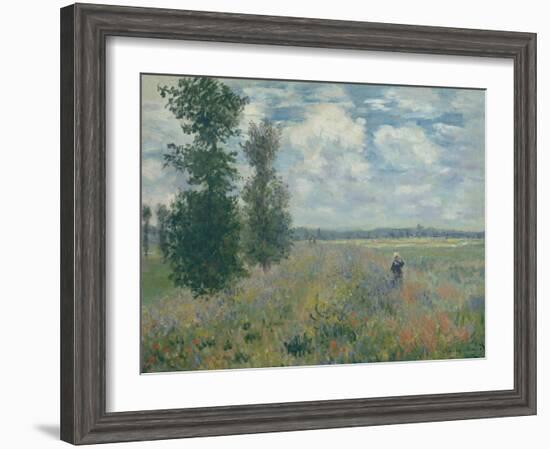 Poppy Fields near Argenteuil, 1875-Claude Monet-Framed Giclee Print