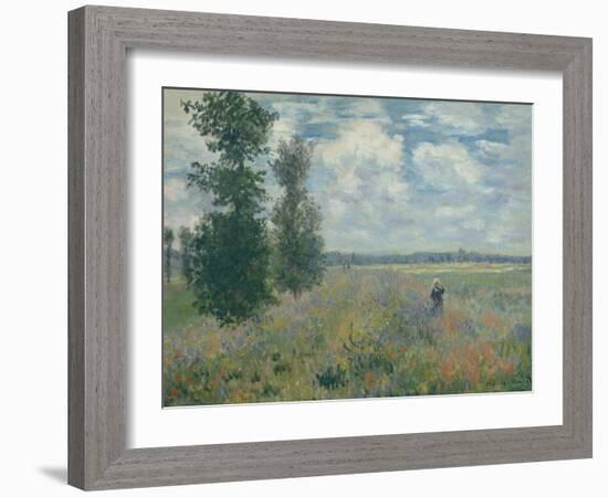 Poppy Fields near Argenteuil, 1875-Claude Monet-Framed Giclee Print