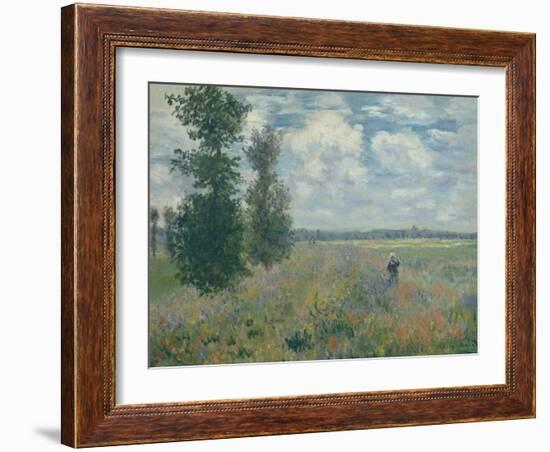 Poppy Fields near Argenteuil, 1875-Claude Monet-Framed Giclee Print