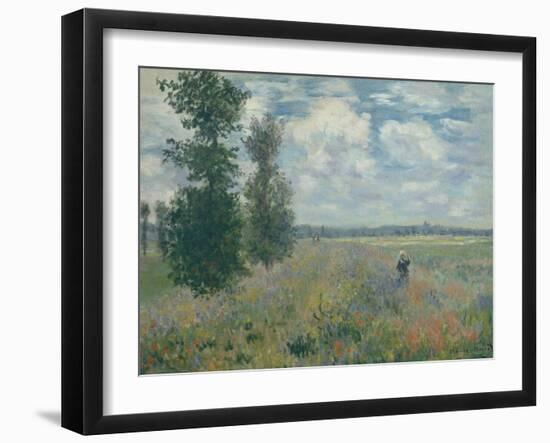 Poppy Fields near Argenteuil, 1875-Claude Monet-Framed Giclee Print