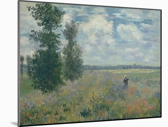 Poppy Fields near Argenteuil, 1875-Claude Monet-Mounted Giclee Print