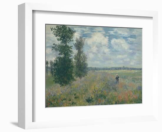 Poppy Fields near Argenteuil, 1875-Claude Monet-Framed Giclee Print