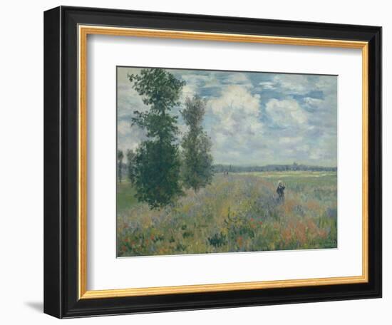 Poppy Fields near Argenteuil, 1875-Claude Monet-Framed Giclee Print