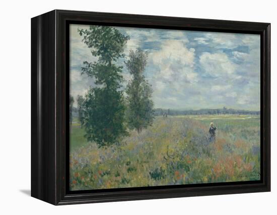 Poppy Fields Near Argenteuil, 1875-Claude Monet-Framed Premier Image Canvas