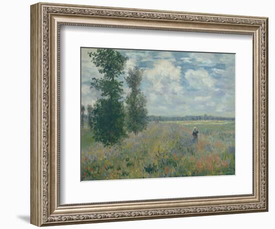 Poppy Fields Near Argenteuil, 1875-Claude Monet-Framed Giclee Print