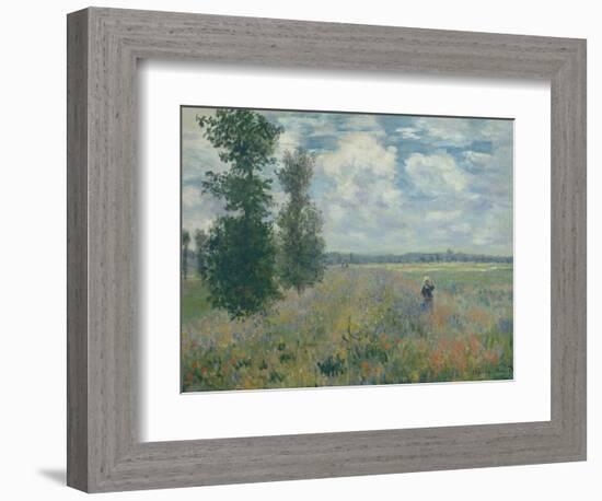 Poppy Fields Near Argenteuil, 1875-Claude Monet-Framed Giclee Print