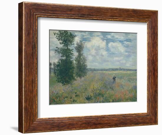 Poppy Fields Near Argenteuil, 1875-Claude Monet-Framed Giclee Print