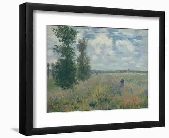 Poppy Fields Near Argenteuil, 1875-Claude Monet-Framed Giclee Print