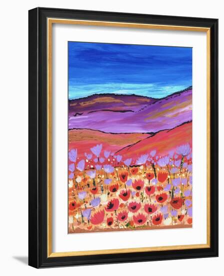 Poppy Fields-Caroline Duncan-Framed Giclee Print