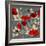 Poppy Flowers Seamless Pattern over Grey-Danussa-Framed Art Print