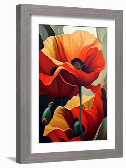 Poppy Flowers-Lea Faucher-Framed Art Print