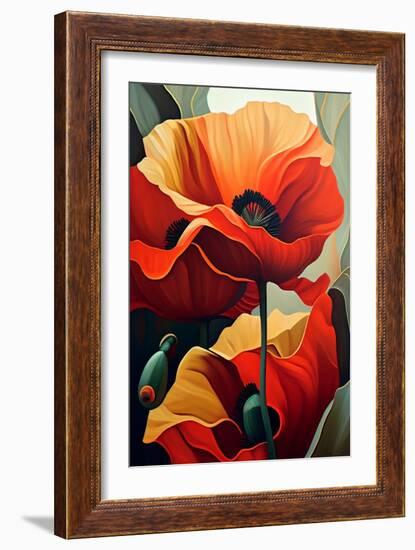 Poppy Flowers-Lea Faucher-Framed Art Print