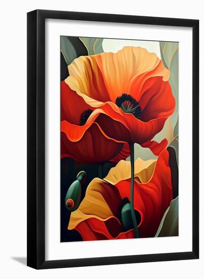 Poppy Flowers-Lea Faucher-Framed Art Print