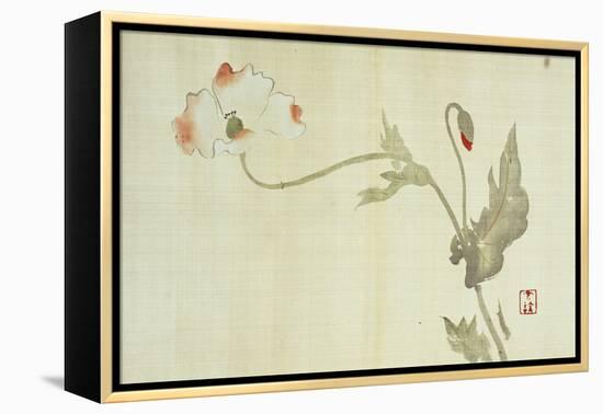 Poppy from Primrose, Mount Fuji, Bamboo and Toy Bird, Kanzan and Jittoku, Cuckoo under the Moon,…-Sakai Hoitsu-Framed Premier Image Canvas