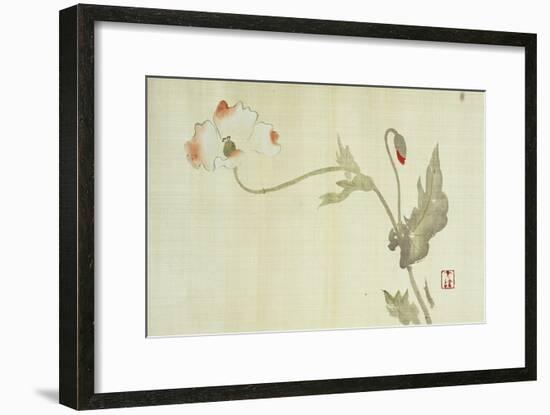 Poppy from Primrose, Mount Fuji, Bamboo and Toy Bird, Kanzan and Jittoku, Cuckoo under the Moon,…-Sakai Hoitsu-Framed Giclee Print