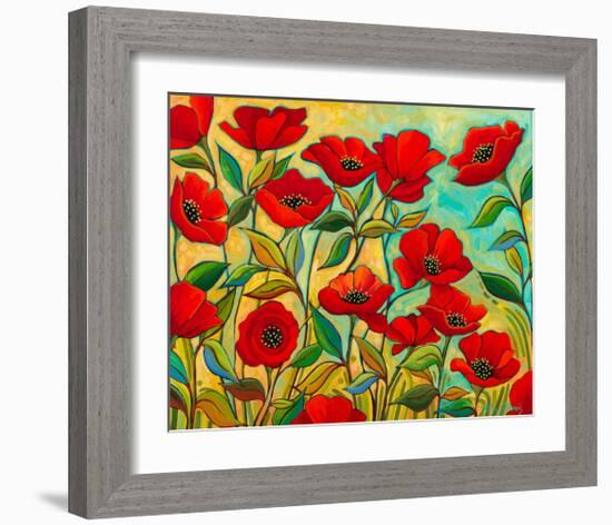Poppy Garden-Peggy Davis-Framed Art Print