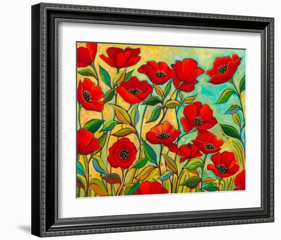 Poppy Garden-Peggy Davis-Framed Art Print