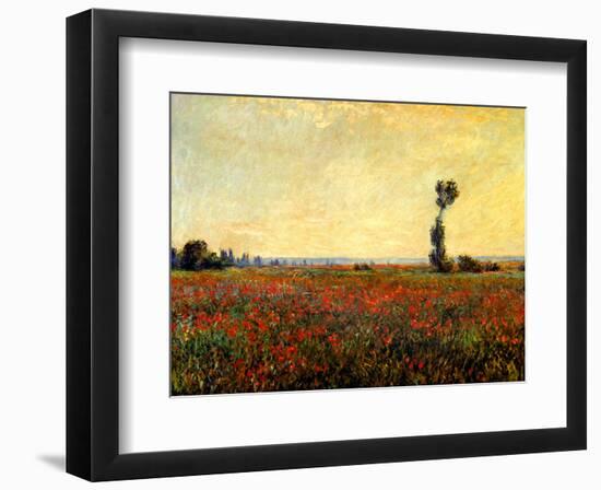 Poppy Landscape-Claude Monet-Framed Giclee Print