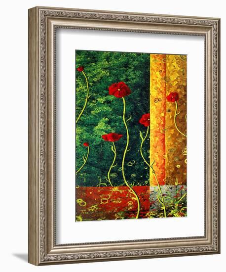 Poppy Madness-Megan Aroon Duncanson-Framed Art Print