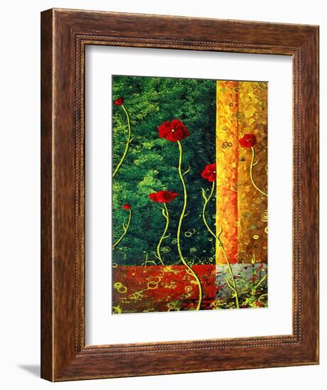 Poppy Madness-Megan Aroon Duncanson-Framed Art Print