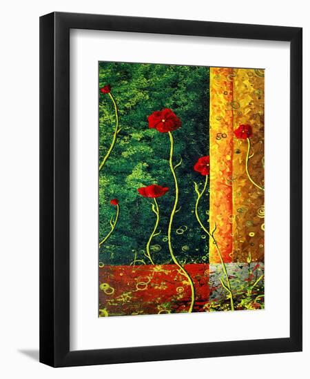 Poppy Madness-Megan Aroon Duncanson-Framed Art Print