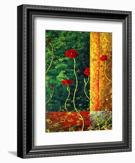 Poppy Madness-Megan Aroon Duncanson-Framed Art Print