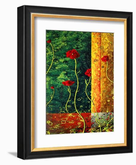 Poppy Madness-Megan Aroon Duncanson-Framed Art Print