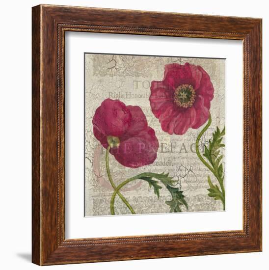 Poppy Pages Square I-Louise Montillio-Framed Art Print