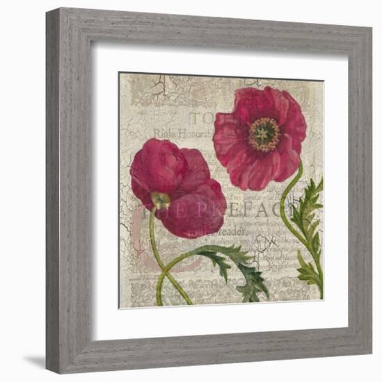 Poppy Pages Square I-Louise Montillio-Framed Art Print