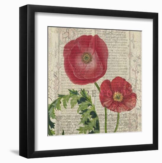 Poppy Pages Square II-Louise Montillio-Framed Art Print