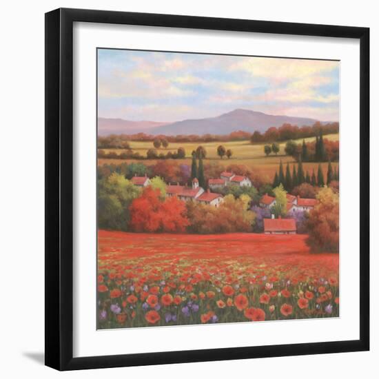 Poppy Pastures II-TC Chiu-Framed Art Print