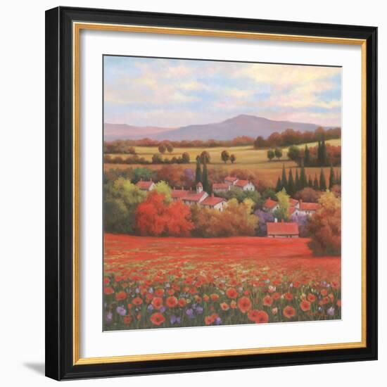 Poppy Pastures II-TC Chiu-Framed Art Print