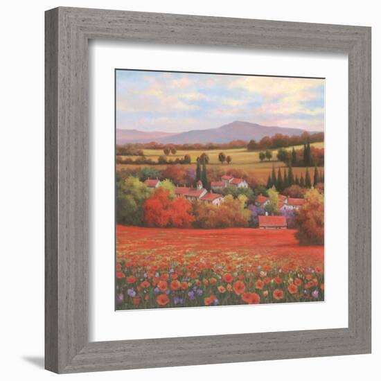 Poppy Pastures II-TC Chiu-Framed Art Print