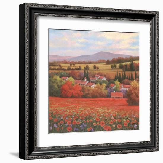 Poppy Pastures II-TC Chiu-Framed Art Print