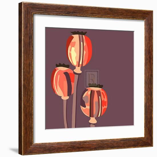 Poppy Pods-Emily Burrowes-Framed Art Print