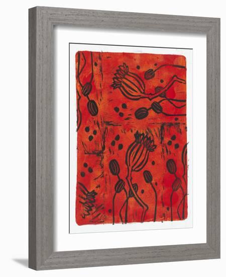 Poppy Pods-Maria Pietri Lalor-Framed Giclee Print