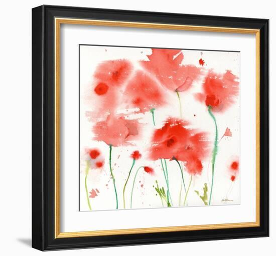 Poppy Reds-Sheila Golden-Framed Art Print