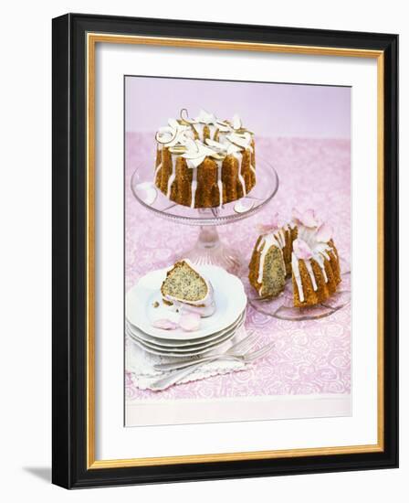 Poppy Seed Gugelhupf with Slivers of Coconut & Sugared Petals-Nikolai Buroh-Framed Photographic Print