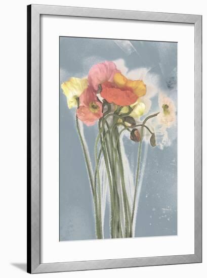 Poppy Spray III-Jennifer Goldberger-Framed Art Print