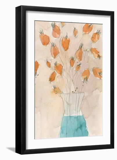 Poppy Vase II-Samuel Dixon-Framed Art Print