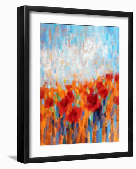 Poppy Walk-Claire Hardy-Framed Art Print