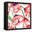 Poppy Watercolor Pattern-kisika-Framed Stretched Canvas